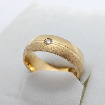 Kuld-585 abielusõrmus br.0,042ct.5,23g