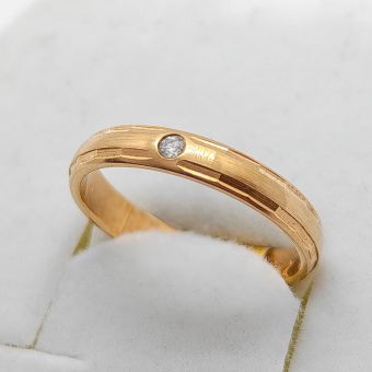 Kuld-585 abielusõrmus br.0.035ct.2,62g