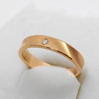 Kuld-585 abielusõrmus br.0,035ct.3,96g