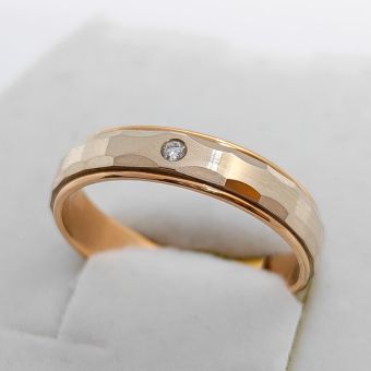 Kuld-585 abielusõrmus br.0,035ct.5,15g