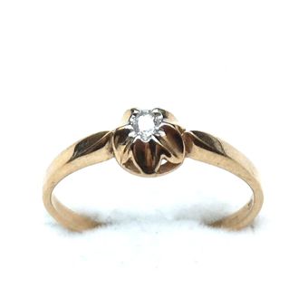 Kuld-585 kihlasõrmus br.0,02ct 1,70g