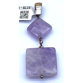 Hõberipats-925 lilla zirkoonist kividega 6.96g