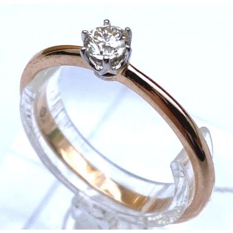 Kuld-585 kihlasõrmus br.0.224ct.1.99g