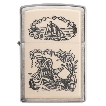Zippo tulemasin scrimshaw liberty eagle