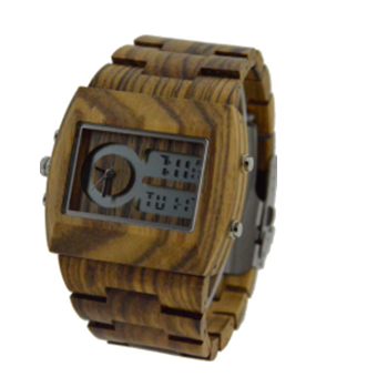 Bewell meeste puukorpusega käekell