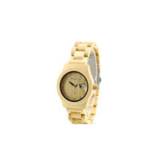 Bewell puukorpusega hele käekell